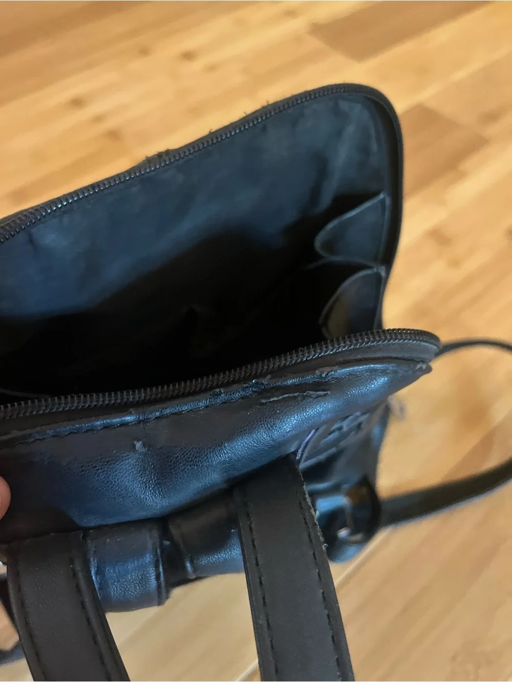 Wilson’s Real Leather black backpack